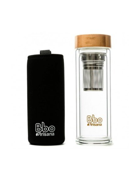 Botella Bbo15 Negra 400 ml con Infusionador Irisana