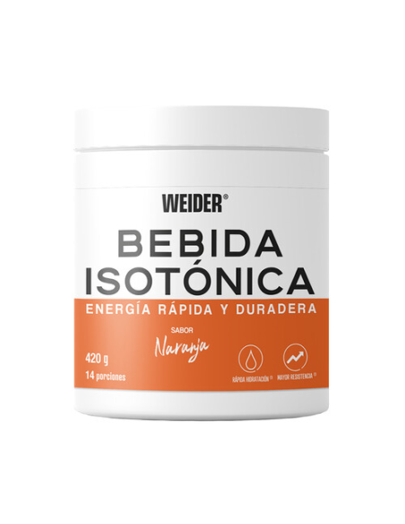 Bebida Isotónica Naranja Weider 420g  Energía y Hidratación