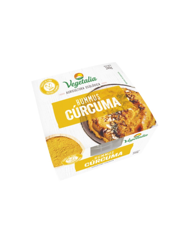 Hummus Cúrcuma Bio Vegetalia 220 g – Natural y Saludable