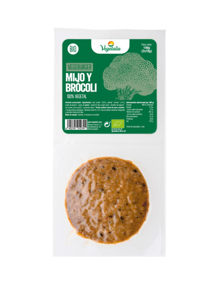 Vegeburger Mijo y Brócoli Bio 2x70g - Vegetalia Saludable