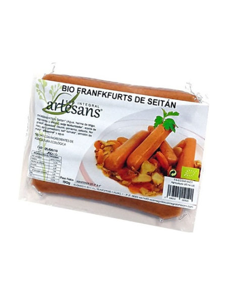 Frankfurt de seitán vegano, saludable y delicioso al instante