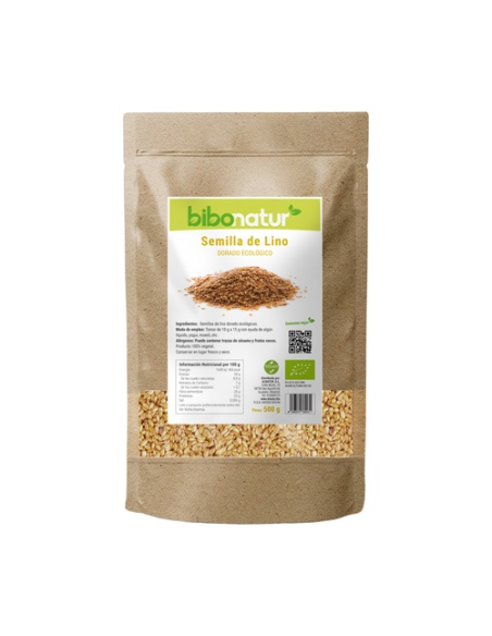 Semillas de Lino Dorado Eco 500g Bibonatur  Salud Natural