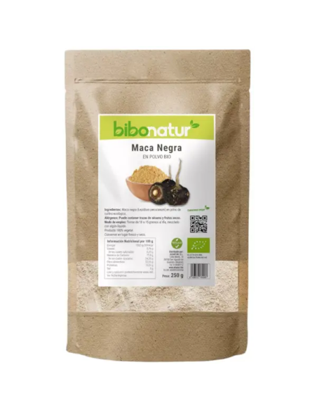 Maca Negra en Polvo Eco 250g Lepidium Peruvianum Bibonatur