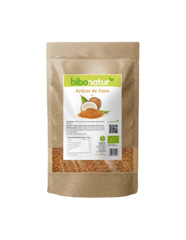 Azúcar de Coco Eco Bibonatur 500 g - Natural y Saludable