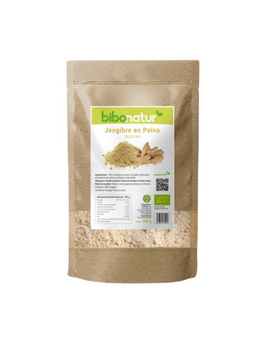 Jengibre en Polvo Ecológico 150g Bibonatur  Natural y Puro