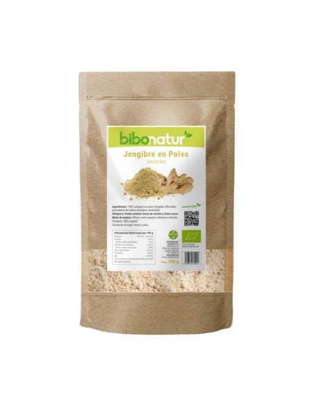 Jengibre en Polvo Ecológico 150g Bibonatur  Natural y Puro