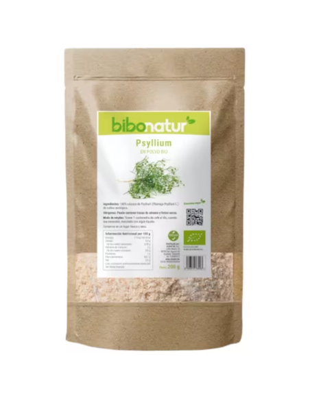Psyllium en Copos Bio 200g Bibonatur  Fibra Natural Saludable