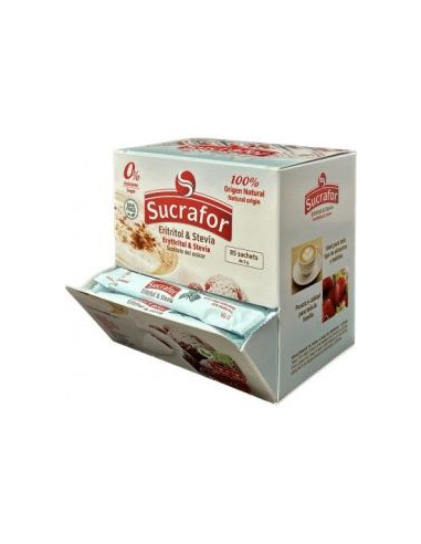 Sucrafor Eritritol y Stevia 85 Sobres – Endulza Saludable