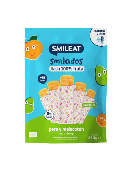 Smilados Bio de Pera y Melocotón Smileat 50 g Natural