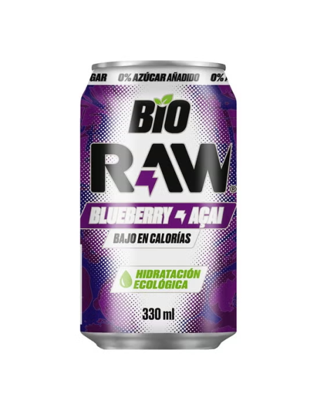 Bebida Isotónica Bio Arándano y Acai Raw 330 ml Energía Natural