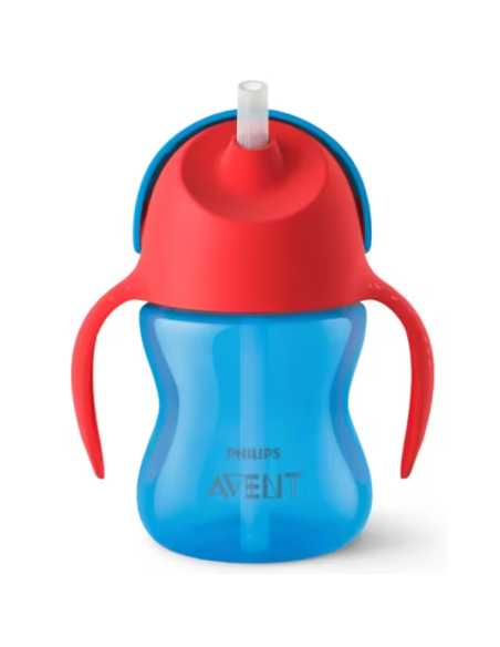 Vaso con Pajita y Asas Azul 210ml Avent +6 Meses SCF796/01