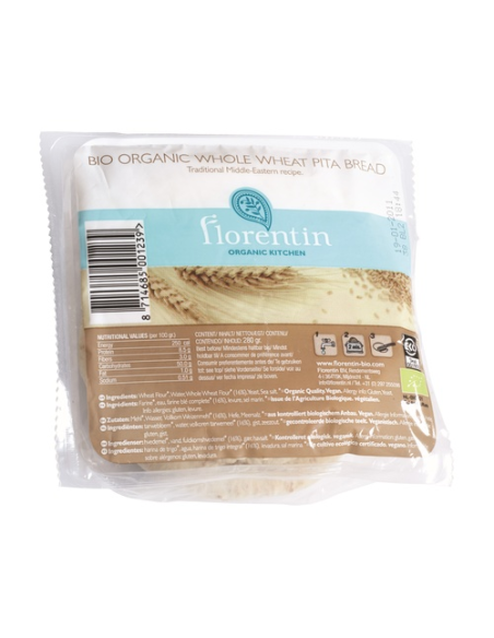Pan de Pita Integral Bio Florentin 4 Uds 280g Saludable