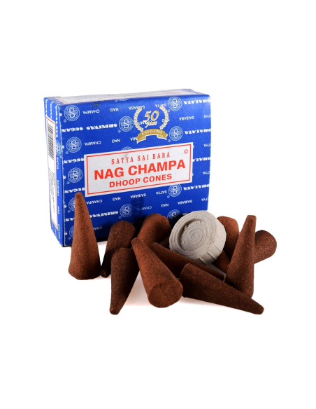 Caixa de Cones de Incenso Nagchampa Satya 12 x 10 Unidades