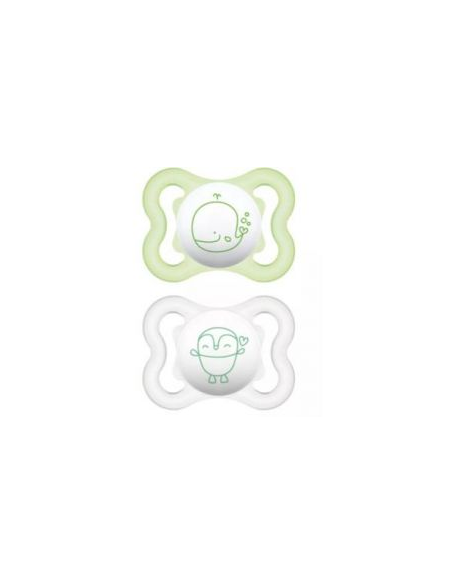 Chupete Sili Fisio +6M Neutro Mam 2 Unidades Seguro y Suave