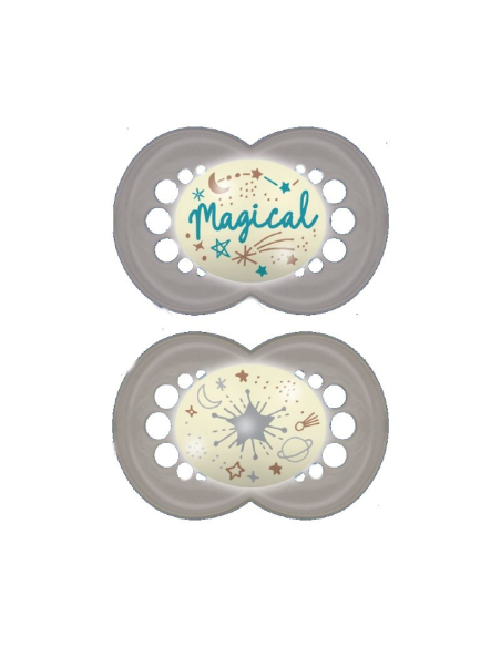 Chupete Night Sili Fisio +16M Neutro Noche Mam 2 Unidades