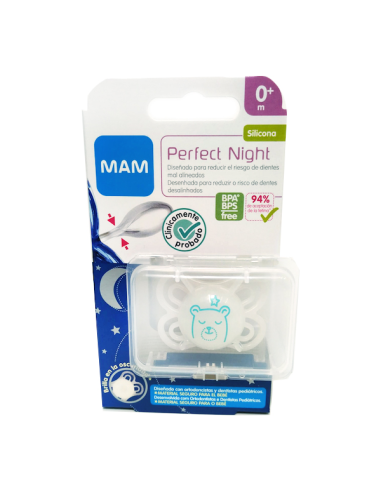 Chupeta Perfect Night Sili Fisio 0-6M Neutro Mam 1 unidade
