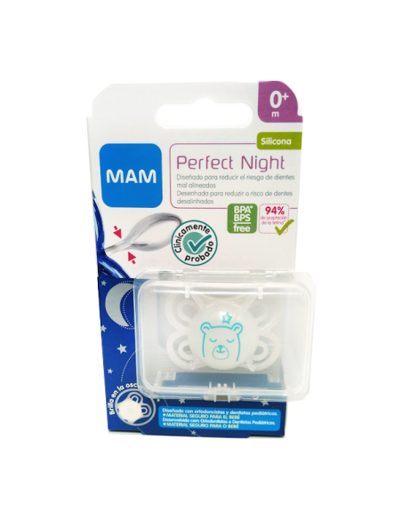 Chupeta Perfect Night Sili Fisio 0-6M Neutro Mam 1 unidade