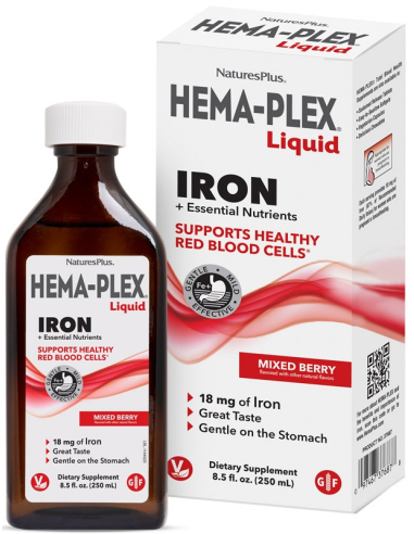 Hema-Plex Liquid 250ml Natures Plus | Suplemento Natural Vitalidad