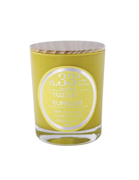 Vela Pequena de Vidro Yuzu-Kumquat Cerabella 5,6x7,5 cm