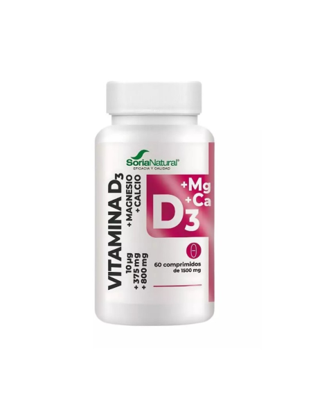 Vitamina D3 + Magnesio 60 Comp. Liberación Sostenida Soria