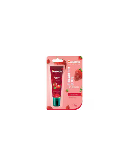 Bálsamo Labial Himalaya Strawberry Gloss 10g Hidratação e Suavidade