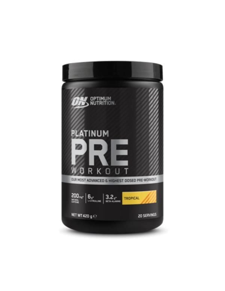 On Platinum Pre Workout Tropical 420G  Energía y Rendimiento