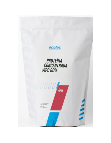 Prep. Polvo Base Proteína Sabor Fresa WPC80 700g Ecolac