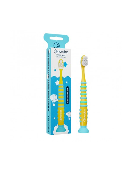 Escova de dentes infantil Nordics Oral Care Yellow Rocket