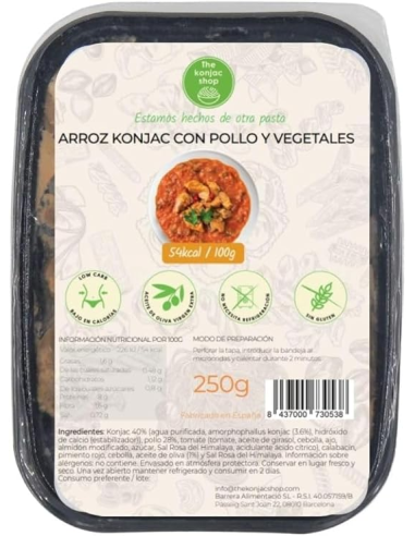 Arroz Konjac com Frango e Legumes 250g | A Loja Konjac