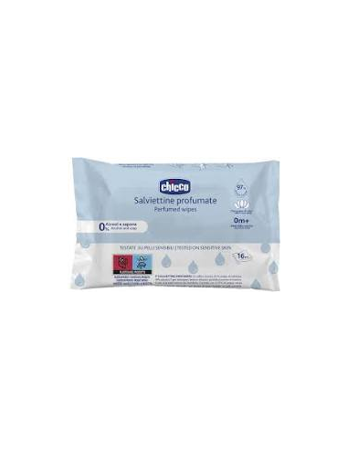 Toallitas Perfumadas Chicco 16 Ud  Suavidad y Frescura