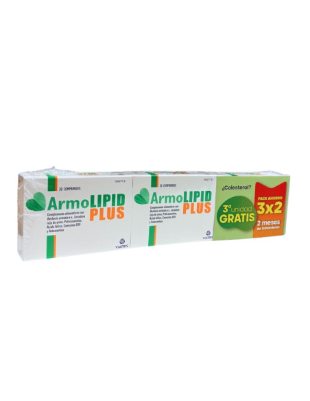 Armolipid Plus 3 Envases - 60 Comprimidos para Colesterol