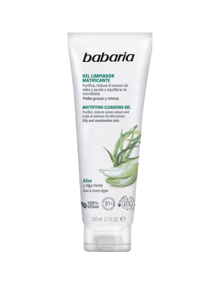 Gel Limpiador Facial Aloe Vera Babaria 150 ml  Piel Suave