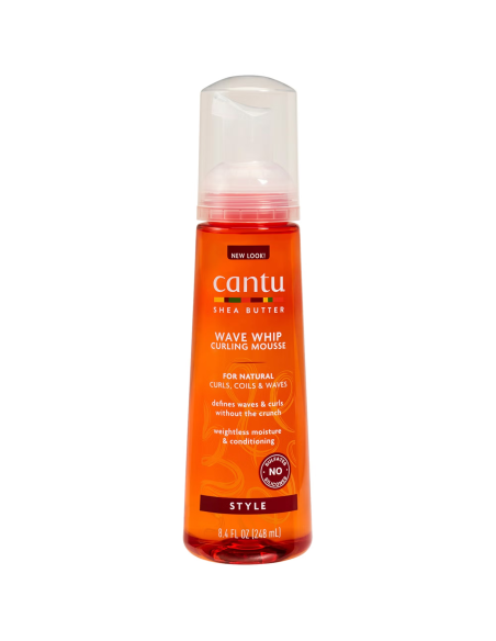 Cantu Wave Whip Mousse 248 ml para cachos definidos e duradouros