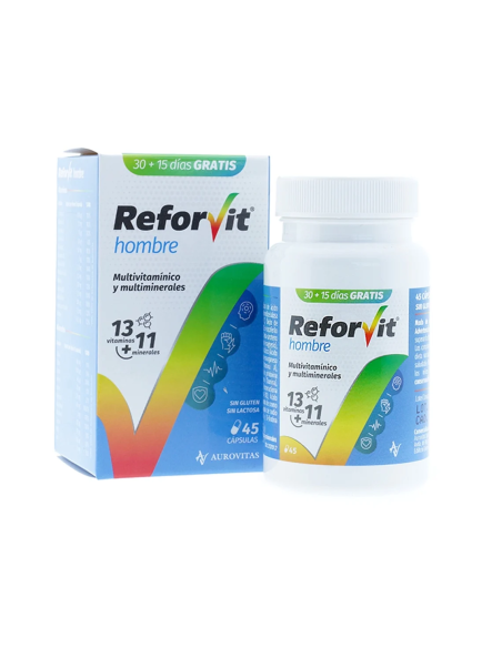 Reforvit Hombre 90 Caps Aurovitas | Vitalidad y Energía diaria