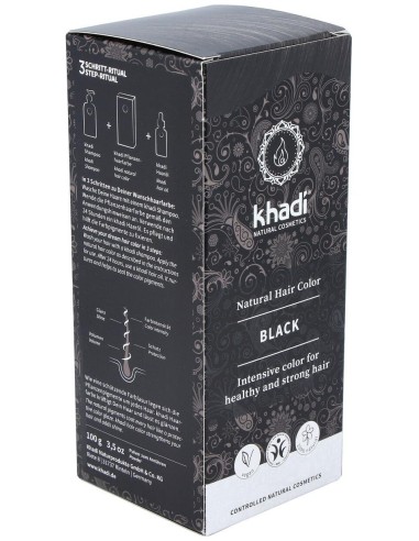 Tinte Herbal Color Negro 100 Gramos Khadi