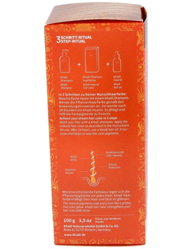 Tinte Herbal Color Cobre 100 Gramos Khadi