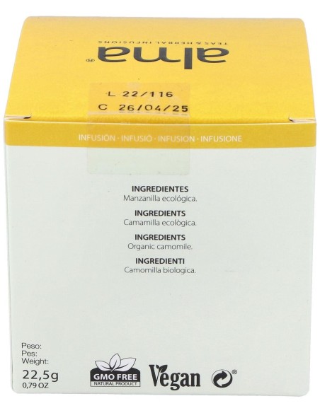 Manzanilla Infusion 15Piramides. Eco Vegan Alma Home