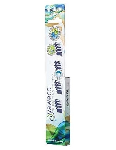 Recambios Cepillo Dental Nylon Medium-Hard 4 Unidades Yaweco