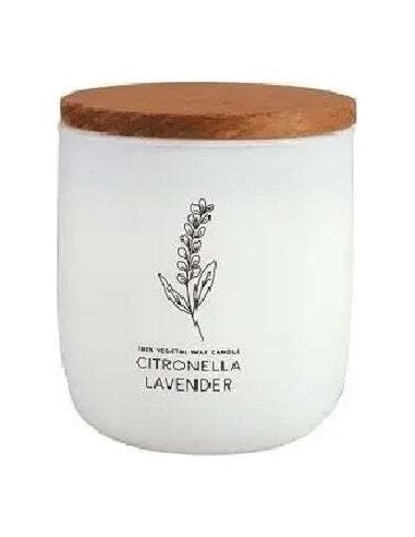 Vela Vaso Blanco Citronela-Lavanda Cerabella 7x9 cm